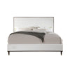ACME Carena Light Gray Fabric White & Walnut Queen Bed Model BD02027Q