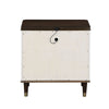 ACME Carena White & Walnut Nightstand with USB Port Model BD02028
