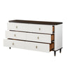 ACME Carena White & Walnut Dresser with Jewelry Tray Model BD02030