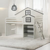 ACME Ratana White & Gray Loft Bed Model BD02052