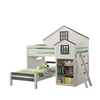 ACME Ratana White & Gray Twin Bed Model BD02053