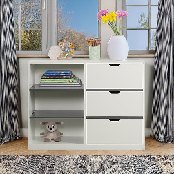 ACME Ratana White & Gray Cabinet-Optional Model BD02054