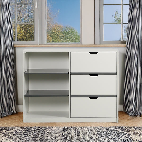 ACME Ratana White & Gray Cabinet-Optional Model BD02054