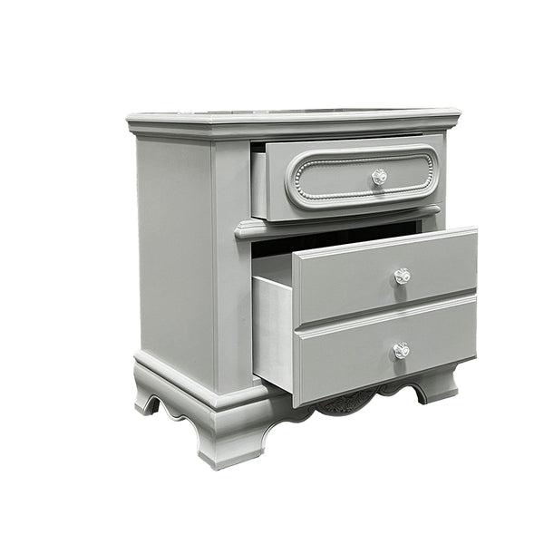ACME Flora Gray Nightstand Model BD02205