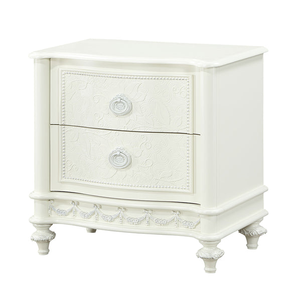 ACME Dorothy Ivory Nightstand with 2 Drawers Model BD02266