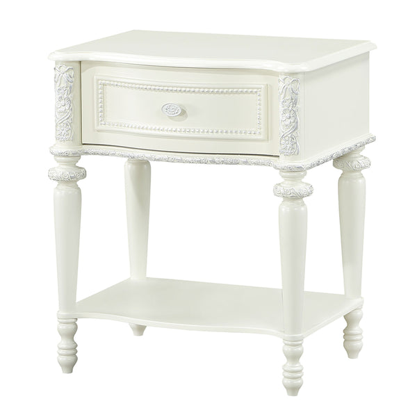 ACME Dorothy Ivory Nightstand with 1 Drawer Model BD02267