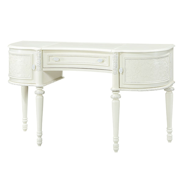 ACME Dorothy Ivory Vanity Desk with Mirror Model BD02271