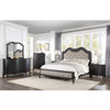 ACME Chelmsford Beige Fabric & Antique Black Queen Bed Model BD02296Q
