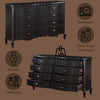 ACME Chelmsford Black Antique Dresser Model BD02299