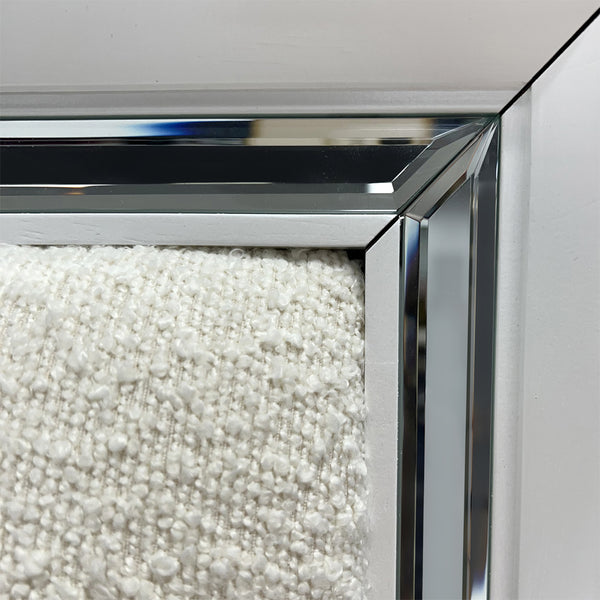 ACME Tarian White Boucle & Pearl White Eastern King Bed with Storage & LED Model BD02316EK