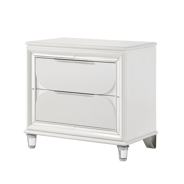 ACME Tarian Pearl White Nightstand Model BD02318
