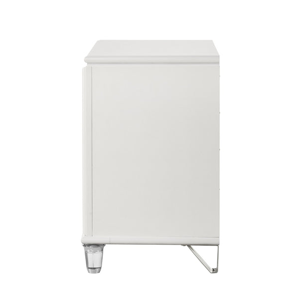 ACME Tarian Pearl White Nightstand Model BD02318