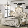 ACME Lucienne Beige Velvet Queen Bed with LED Model BD02335Q