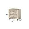 ACME Lucienne Beige Velvet Nightstand Model BD02336