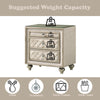 ACME Lucienne Beige Velvet Nightstand Model BD02336