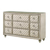 ACME Lucienne Beige Velvet Dresser Model BD02338