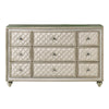 ACME Lucienne Beige Velvet Dresser Model BD02338