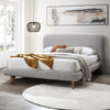 ACME Cleo Gray Boucle Eastern King Bed Model BD02471EK