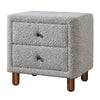 ACME Cleo Gray Boucle Nightstand Model BD02473