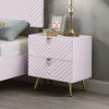 ACME Gaines Pink High Gloss Nightstand Model BD02663