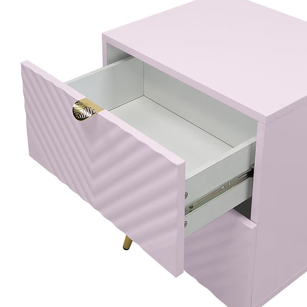 ACME Gaines Pink High Gloss Nightstand Model BD02663