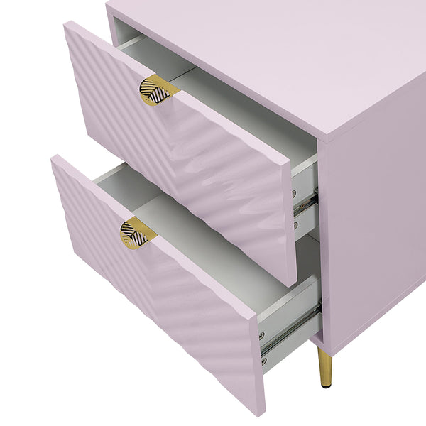 ACME Gaines Pink High Gloss Nightstand Model BD02663