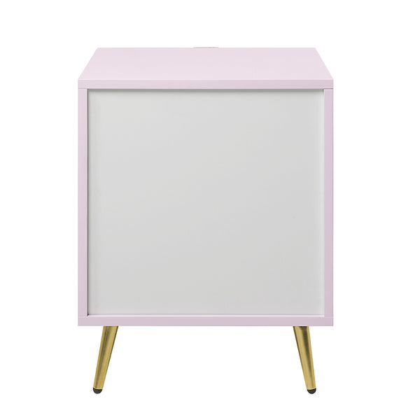 ACME Gaines Pink High Gloss Nightstand Model BD02663