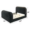 ACME Kana Black Upholstery Velvet Queen Bed with LED Fireplace & TV Cabinet Model BD03122Q