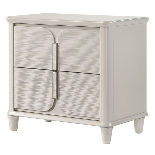 ACME Laveda Pearl White Nightstand Model BD03793