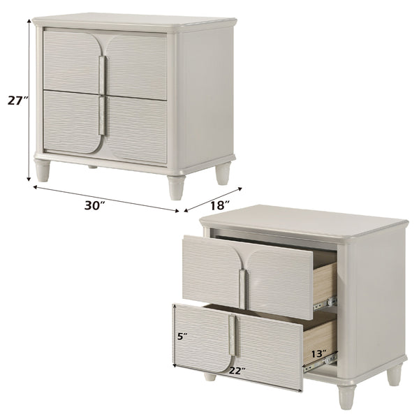 ACME Laveda Pearl White Nightstand Model BD03793