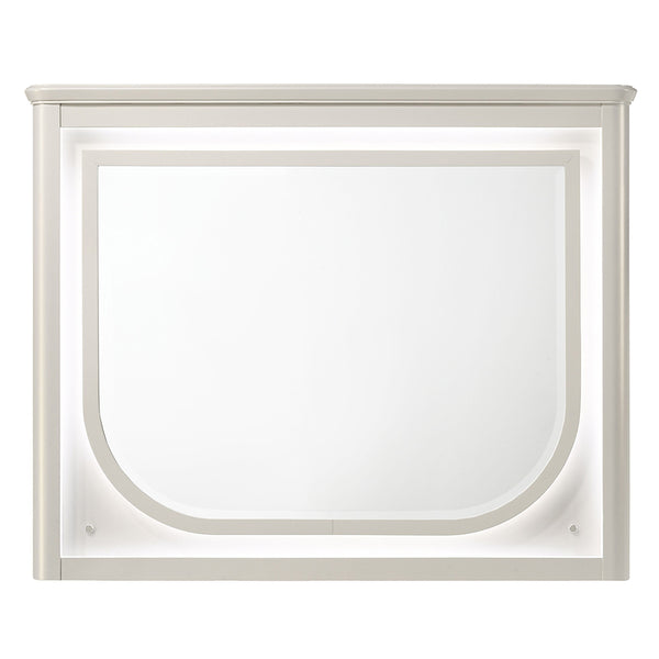 ACME Laveda Pearl White Mirror with LED Model BD03794