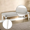 ACME Laveda Light Gray Boucle & Pearl White Bench Model BD03797
