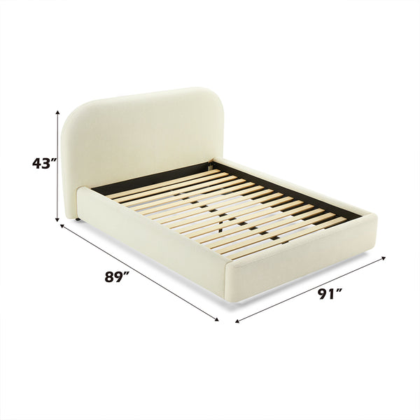 ACME Arden Beige Boucle Eastern King Bed Model BD03901EK