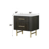 ACME Clayten Engineering Marble Top & Espresso Nightstand with Marble Top Model BD04093