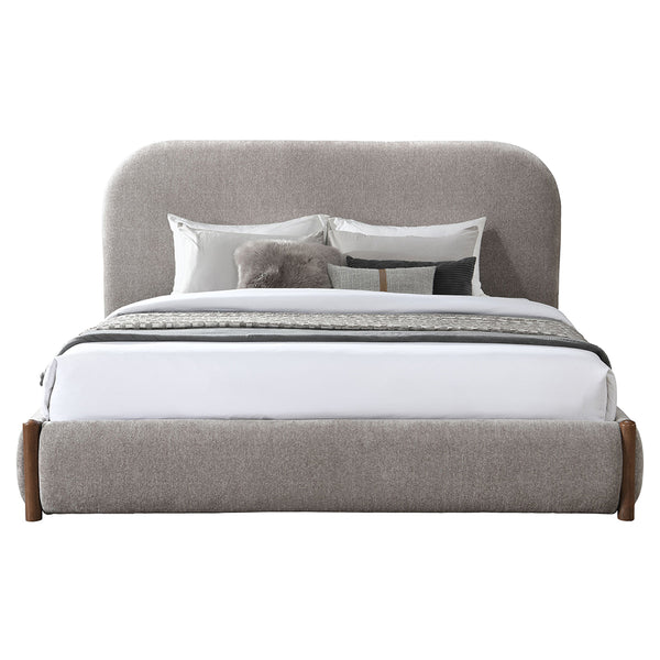 ACME Ollya Gray Linen Full Bed with Storage Model BD04590F