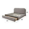 ACME Ollya Gray Linen Full Bed with Storage Model BD04590F