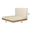 ACME Zoey Beige Fabric & Oak Queen Bed Model BD04852Q
