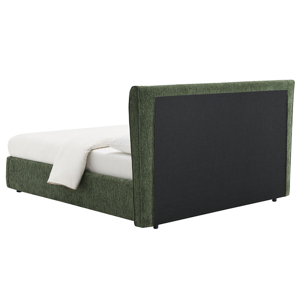 ACME Cheryl Dark Green Chenille Queen Bed Model BD05452Q