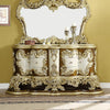 ACME Desiderius Antique Gold & Hand Paint Brown Dresser Model BD20005