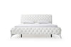 Queen Modrest Legend Modern White Bonded Leather Bed Model VGVCBD8111-WHT-Q