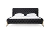Modrest Legend Modern Black Velvet & Gold Bed Model VGVCBD8111-BLKGLD