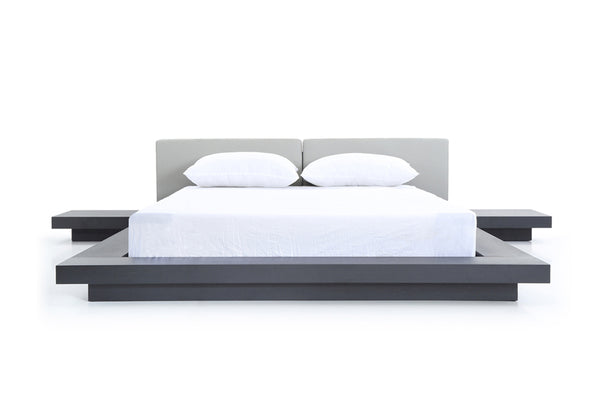 Modrest Opal Modern Wenge & Grey Platform Bed Model VGVCBD855-WGEGRY