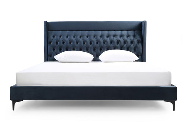 Modrest Wales Modern Blue Fabric Bed Model VGVCBD8910-BLU