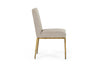 Modrest Beasley Modern Beige Linen & Brass Dining Chair Model VGMY-3756-BGE