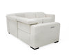 Divani Casa Beck Contemporary White Fabric Sectional Sofa With 3 Recliners Model VGKK-KM338H-W