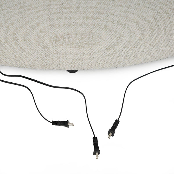 Divani Casa Beck Contemporary White Fabric Sectional Sofa With 3 Recliners Model VGKK-KM338H-W