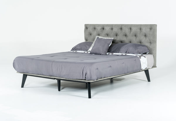 Modrest Gibson Modern Grey Fabric Super King 72" X 80" Bed Model VGMABR-54-BED-NK