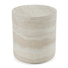 Modrest Benji Modern Faux Travertine Round End Table Model VGIP-ST901