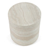 Modrest Benji Modern Faux Travertine Round End Table Model VGIP-ST901