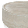Modrest Benji Modern Faux Travertine Round Large Coffee Table Model VGIP-ST903